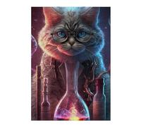 Puzzles pour Adultes 38x26cm/1000pcs Magical Lab Cat Puzzles pour Adultes Jeux Relaxants Analyse Et Logique Activités Ludiques À La Maison 38x26cm/1000pcs
