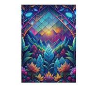Puzzles pour Adultes 38x26cm/1000pcs Neon Nature Stained Glass Puzzle Décoratif Mural - Analyse Et Logique - Un Défi À Relever 38x26cm/1000pcs