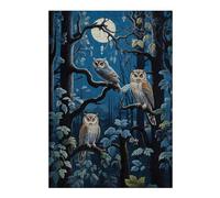 Puzzles pour Adultes 38x26cm/1000pcs Nocturnal Owls Ensemble Puzzle Décoratif Mural - Analyse Et Logique - Un Défi À Relever 38x26cm/1000pcs