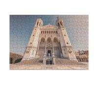 Puzzles pour Adultes 38x26cm/1000pcs Notre Dame De Fourviere Puzzles pour Adolescents Jeu Manuel, Amusant Et Humoristique Cadeaux d'anniversaire Et De Noël Uniques 38x26cm/1000pcs