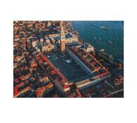 Puzzles pour Adultes 38x26cm/1000pcs Piazza San Marco from Top Puzzles pour Adolescents Jeu Manuel, Amusant Et Humoristique Cadeaux d'anniversaire Et De Noël Uniques 38x26cm/1000pcs