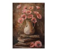 Puzzles pour Adultes 38x26cm/1000pcs Pink Poppy Flowers Puzzles pour Adultes - Jeu De Réflexion - Difficile - Stimulant - Idée Cadeau 38x26cm/1000pcs