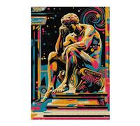 Puzzles pour Adultes 38x26cm/1000pcs Pop Art Vision of The Thinker Puzzle Décoratif Mural - Analyse Et Logique - Un Défi À Relever 38x26cm/1000pcs