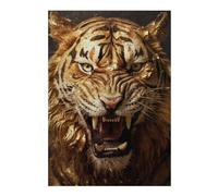 Puzzles pour Adultes 38x26cm/1000pcs Powerful Gold Tiger Puzzles pour Adolescents, Jouets, Décoration Murale, Loisirs À La Maison, Cadeaux De Noël Et d'anniversaire 38x26cm/1000pcs