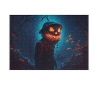 Puzzles pour Adultes 38x26cm/1000pcs Pumpkin Head in The Dark Forest Puzzle - Jeu Manuel - Défi Difficile - Cadeaux pour Les Amis Et La Famille 38x26cm/1000pcs