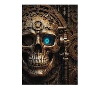 Puzzles pour Adultes 38x26cm/1000pcs Puzzles Eerie Steampunk Skull Puzzle pour Adultes, Jeu De Réflexion pour S'amuser en Famille, Difficile Et Stimulant 38x26cm/1000pcs