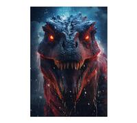 Puzzles pour Adultes 38x26cm/1000pcs Puzzles Epic T Rex Dinosaur Puzzle pour Adultes, Jeu De Réflexion pour S'amuser en Famille, Difficile Et Stimulant 38x26cm/1000pcs