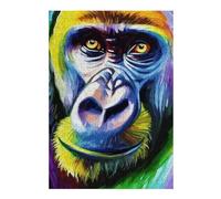 Puzzles pour Adultes 38x26cm/1000pcs Puzzles Funny Gorilla Face Art Puzzles pour Adultes Jeux Relaxants Anti-Stress Cadeaux Anti-Stress 38x26cm/1000pcs