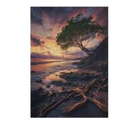 Puzzles pour Adultes 38x26cm/1000pcs Puzzles Glowing Roots at Sundown Puzzles pour Adolescents Jeux De Société Découpe De Précision Cadeaux d'anniversaire Et Cadeaux Uniques 38x26cm/1000pcs