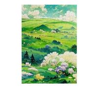 Puzzles pour Adultes 38x26cm/1000pcs Puzzles Green Fields and White Flowers Puzzles pour Adultes, Jouets Anti-Stress, Cadeaux d'anniversaire Et Cadeaux Uniques 38x26cm/1000pcs