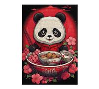 Puzzles pour Adultes 38x26cm/1000pcs Puzzles Japan Panda Ramen Ruby Art Casse-tête pour Adultes Jeu De Réflexion Décoration Murale Cadeaux De Noël Et d'anniversaire 38x26cm/1000pcs
