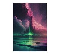 Puzzles pour Adultes 38x26cm/1000pcs Puzzles Neon Cityscape Future Dreamscape Puzzles pour Adultes Jeux Relaxants Anti-Stress Cadeaux Anti-Stress 38x26cm/1000pcs