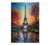 Puzzles pour Adultes 38x26cm/1000pcs Puzzles Paris Art Eiffel Tower Puzzles pour Adolescents Jeux De Société Découpe De Précision Cadeaux d'anniversaire Et Cadeaux Uniques 38x26cm/1000pcs