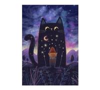 Puzzles pour Adultes 38x26cm/1000pcs Puzzles Purple Night Puzzle pour Adultes, Jeu De Réflexion pour S'amuser en Famille, Difficile Et Stimulant 38x26cm/1000pcs