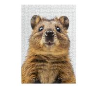 Puzzles pour Adultes 38x26cm/1000pcs Puzzles Quokka Face Puzzles pour Adolescents Jeux De Société Découpe De Précision Cadeaux d'anniversaire Et Cadeaux Uniques 38x26cm/1000pcs
