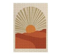 Puzzles pour Adultes 38x26cm/1000pcs Puzzles Sunset Desert Landscape Puzzle Jeux Relaxants Niveau De Difficulté Défi Interaction Parent-Enfant 38x26cm/1000pcs