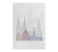 Puzzles pour Adultes 38x26cm/1000pcs Puzzles Sydney Skyline Pastel Puzzles pour Adultes Jeux Relaxants Anti-Stress Cadeaux Anti-Stress 38x26cm/1000pcs