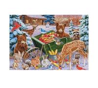 Puzzles pour Adultes 38x26cm/1000pcs Puzzles Winter Wildlife Feast Puzzle Jeux Relaxants Niveau De Difficulté Défi Interaction Parent-Enfant 38x26cm/1000pcs