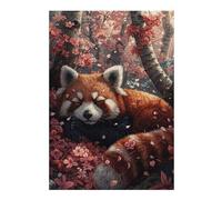 Puzzles pour Adultes 38x26cm/1000pcs Red Panda Sleeping Sakura Puzzles pour Adultes - Jeu Manuel - Cadeaux pour Femmes - Cadeaux d'anniversaire Et De Noël Uniques 38x26cm/1000pcs