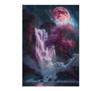 Puzzles pour Adultes 38x26cm/1000pcs Sakura Waterfall Puzzles pour Adultes : Jeu Pratique D'analyse Et De Logique, Activités Amusantes À Faire À La Maison, 38x26cm/1000pcs