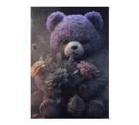 Puzzles pour Adultes 38x26cm/1000pcs Sinister Teddy Bear Puzzles pour Adolescents Jeu Familial Décoration Parfaite Difficile À Compléter 38x26cm/1000pcs