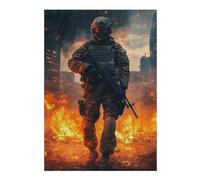 Puzzles pour Adultes 38x26cm/1000pcs Soldier in War Zone Puzzle pour Adultes, Jouet, Décoration Murale, pour Noël Ou Un Anniversaire 38x26cm/1000pcs