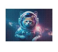 Puzzles pour Adultes 38x26cm/1000pcs Space Cat Adventure -4 Puzzles pour Adultes Jeux Relaxants Analyse Et Logique Activités Ludiques À La Maison 38x26cm/1000pcs