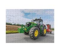 Puzzles pour Adultes 38x26cm/1000pcs Tractor on Road Puzzle Anti-Stress, Jouet De Course De Vitesse Manuelle, Cadeau pour Les Amis Et La Famille 38x26cm/1000pcs
