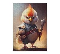 Puzzles pour Adultes 38x26cm/1000pcs Warrior Chick with Axe Puzzle pour Adultes, Jeu De Réflexion, Une Œuvre d'art, Cadeau d'anniversaire, Cadeaux, 38x26cm/1000pcs