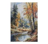 Puzzles pour Adultes 38x26cm/1000pcs Whispering Autumn Stream Puzzles pour Adultes, Jeu De Réflexion, Décoration Murale, Défi Éducatif 38x26cm/1000pcs
