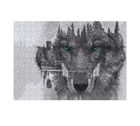 Puzzles pour Adultes 38x26cm/1000pcs Wolf Reflection Nature's Artistry Puzzles pour Adolescents Jeux Familiaux Analyse Et Logique Jeu Stimulant Cadeaux 38x26cm/1000pcs