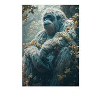 Puzzles pour Adultes 38x26cm/1000pcs Yeti in The Forest Puzzles pour Adolescents Jeu Familial Décoration Parfaite Difficile À Compléter 38x26cm/1000pcs