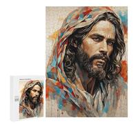 Puzzles pour Adultes 500 PCS Abstract Savior Portrait Puzzle pour Adultes, Jeu De Réflexion, Décoration Murale, Cadeau d'anniversaire, Cadeaux, 500 PCS