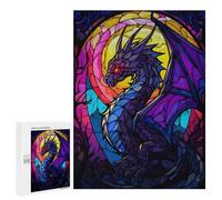 Puzzles pour Adultes 500 PCS Abstract Skeleton Dragon Puzzle pour Adultes - Jeux Relaxants - Difficulté : Difficile - Cadeaux pour Les Amis Et La Famille 500 PCS
