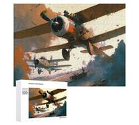 Puzzles pour Adultes 500 PCS Air Combat Over The Battlefield Puzzles pour Adolescents, Jeux De Réflexion, Décoration Murale, Cadeaux De Noël Et d'anniversaire 500 PCS