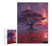 Puzzles pour Adultes 500 PCS Alien Planet with Tree Puzzle pour Adolescents Assemblage De Motifs Interaction Parent-Enfant Jeu Au Design Attrayant 500 PCS