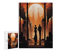 Puzzles pour Adultes 500 PCS Art Deco New York Puzzle pour Adultes - Jeux Relaxants - Difficulté : Difficile - Cadeaux pour Les Amis Et La Famille 500 PCS