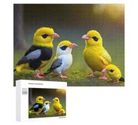 Puzzles pour Adultes 500 PCS Brightly Colored Birds on Moss Puzzles pour Adolescents, Jeux De Réflexion, Décoration Murale, Cadeaux De Noël Et d'anniversaire 500 PCS