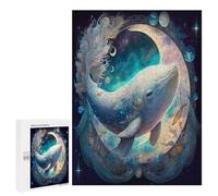 Puzzles pour Adultes 500 PCS Celestial Whale Puzzle pour Adultes - Jeux Relaxants - Difficulté : Difficile - Cadeaux pour Les Amis Et La Famille 500 PCS