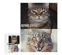 Puzzles pour Adultes 500 PCS Coffee Cat Meme Funny Puzzles pour Adolescents, Jouets, Décoration Murale, Motifs À Assembler, Cadeaux pour Les Amis Et La Famille 500 PCS