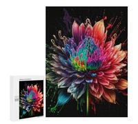 Puzzles pour Adultes 500 PCS Colorful Abstract Flower Art Puzzle pour Adolescents Assemblage De Motifs Interaction Parent-Enfant Jeu Au Design Attrayant 500 PCS