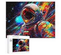 Puzzles pour Adultes 500 PCS Colorful Astronaut in Space -1 Puzzles pour Adolescents, Jeux De Réflexion, Décoration Murale, Cadeaux De Noël Et d'anniversaire 500 PCS