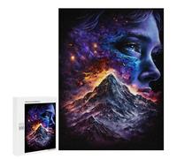 Puzzles pour Adultes 500 PCS Cosmic Mountain Portrait Puzzle pour Adolescents Assemblage De Motifs Interaction Parent-Enfant Jeu Au Design Attrayant 500 PCS