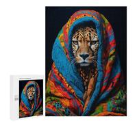 Puzzles pour Adultes 500 PCS Cozy Cheetah Puzzles pour Adultes Jeux Relaxants Améliorent La Mémoire Cadeaux d'anniversaire Et De Noël Uniques 500 PCS