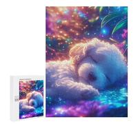 Puzzles pour Adultes 500 PCS Cute Baby Poodle Sleeping Puzzles pour Adolescents, Jouets, Décoration Murale, Motifs À Assembler, Cadeaux pour Les Amis Et La Famille 500 PCS
