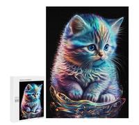 Puzzles pour Adultes 500 PCS Cute Nebula Kitten Puzzles pour Adultes Jeux Relaxants Améliorent La Mémoire Cadeaux d'anniversaire Et De Noël Uniques 500 PCS