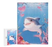 Puzzles pour Adultes 500 PCS Cute Shark in Live Underwater Puzzle pour Adultes, Jeu De Réflexion, Décoration Murale, Cadeau d'anniversaire, Cadeaux, 500 PCS