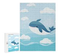 Puzzles pour Adultes 500 PCS Cute Whale Kawaii Nursery Puzzle pour Adultes, Jeu De Réflexion, Décoration Murale, Cadeau d'anniversaire, Cadeaux, 500 PCS