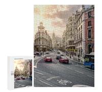 Puzzles pour Adultes 500 PCS Famous Gran Vía, Madrid, Spain Puzzles pour Adolescents, Jouets, Décoration Murale, Motifs À Assembler, Cadeaux pour Les Amis Et La Famille 500 PCS
