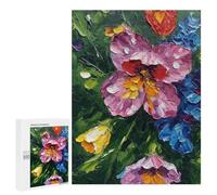 Puzzles pour Adultes 500 PCS Floral Oil Painting Puzzle pour Adultes - Jeux Relaxants - Difficulté : Difficile - Cadeaux pour Les Amis Et La Famille 500 PCS